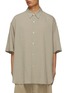 Main View - Click To Enlarge - STUDIO NICHOLSON - Crinkle Fine Stripe Oversized Shirt