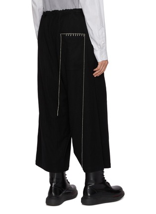 Back View - Click To Enlarge - Y'S - O-Front Stitch Wide Leg Trousers