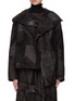 Main View - Click To Enlarge - Y'S - Houndstooth Asymmetrical hooded jacket