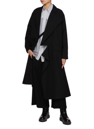 Figure View - Click To Enlarge - Y'S - Of-Left Front Cut Wool Coat