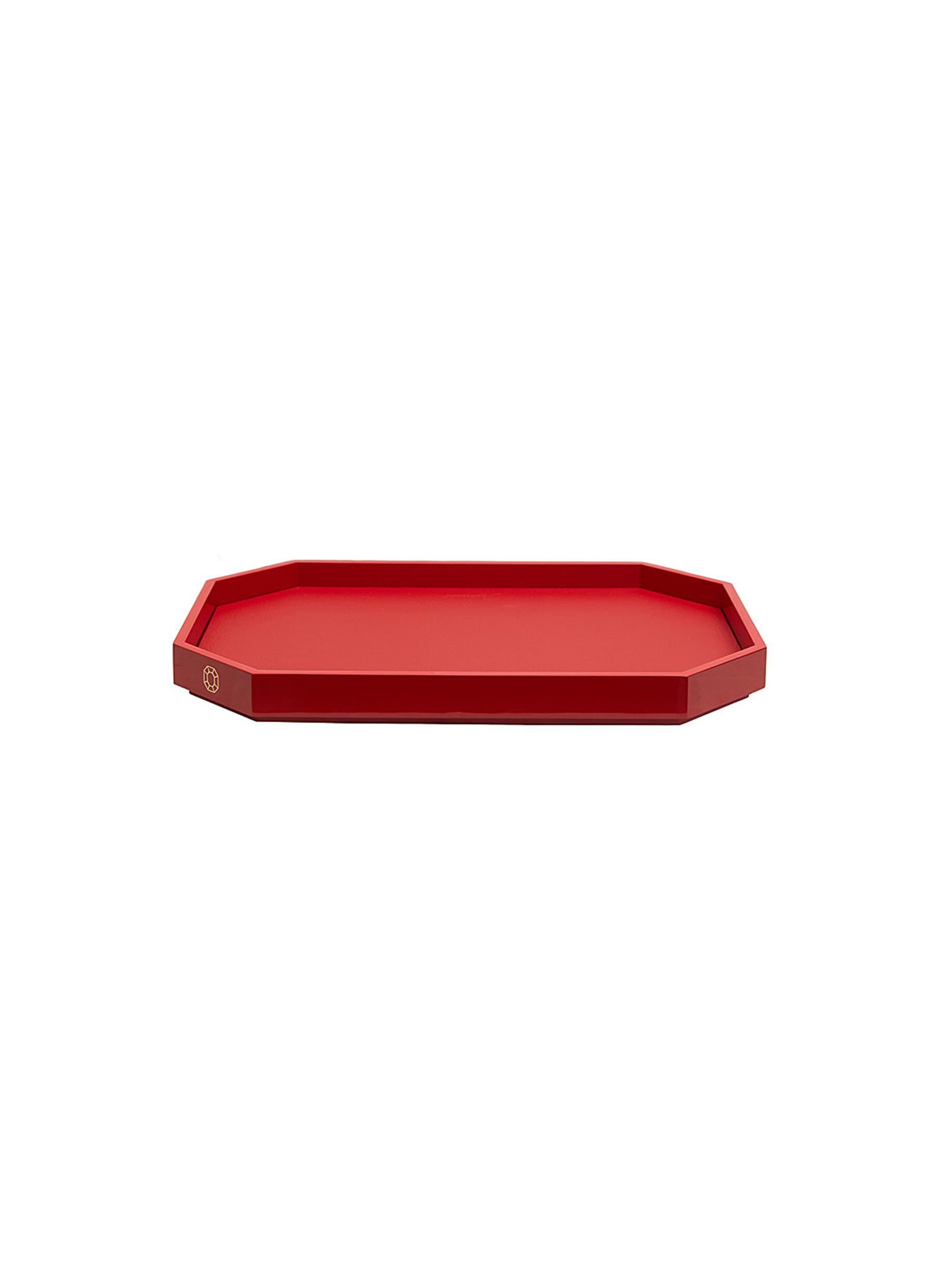BACCARAT | Small Octogone Tray — Red | Lane Crawford