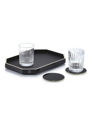 Detail View - Click To Enlarge - BACCARAT - Small Octogone Tray — Black