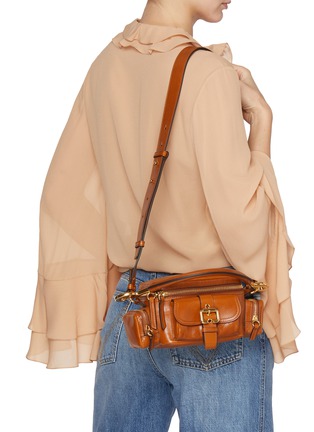 Front View - Click To Enlarge - CHLOÉ - Small Double Carry Leather Camera Bag