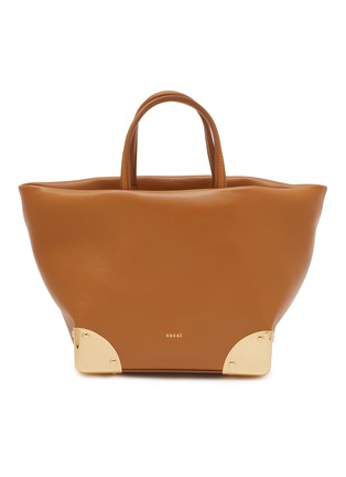 Main View - Click To Enlarge - SACAI - Small Corner Metal Leather Tote Bag