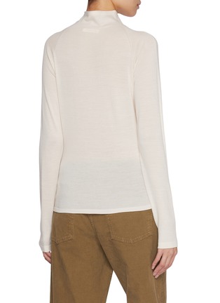 Back View - Click To Enlarge - THE ROW - Honna Mock Neck Wool Sweater