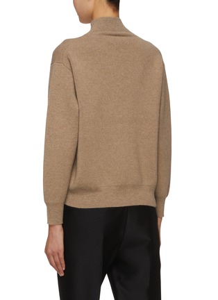 Back View - Click To Enlarge - THE ROW - Heta Mock Neck Cashmere Sweater