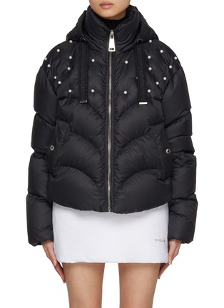 Main View - Click To Enlarge - KHRISJOY - Hug Faux Pearl Embellished Puffer Jacket