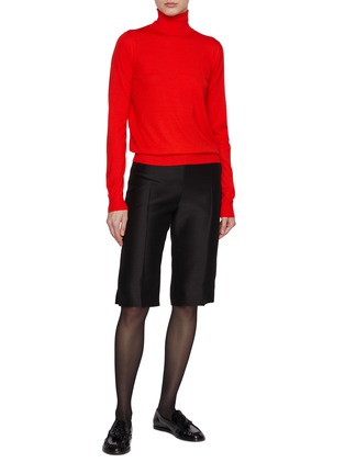 Figure View - Click To Enlarge - THE ROW - Juna Wool Silk Shorts