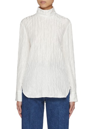 Main View - Click To Enlarge - EENK - Textured High Neck Shirt