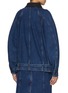 Back View - Click To Enlarge - EENK - Belted Denim Bomber Jacket