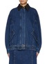 Main View - Click To Enlarge - EENK - Belted Denim Bomber Jacket