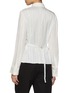 Back View - Click To Enlarge - EENK - Textured Striped Belted Shirt