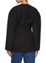 Back View - Click To Enlarge - EENK - Wide Shoulder Wool Hourglass Jacket