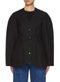 Main View - Click To Enlarge - EENK - Wide Shoulder Wool Hourglass Jacket