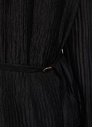  - EENK - Pleated Belted Silk Shirt