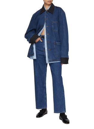 Figure View - Click To Enlarge - EENK - Pocket Denim Shirt