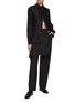 Figure View - Click To Enlarge - EENK - Draped Front Wool Blend Pants