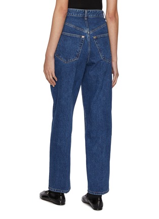 Back View - Click To Enlarge - EENK - Belted Denim Jeans