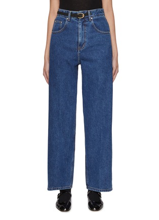 Main View - Click To Enlarge - EENK - Belted Denim Jeans