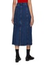 Back View - Click To Enlarge - EENK - Belted Denim Maxi Skirt