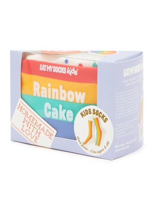 Main View - Click To Enlarge - EAT MY SOCKS - Rainbow Cake Kids' Socks