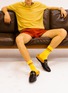 Detail View - Click To Enlarge - EAT MY SOCKS - Spaghetti Rigati Over the Calf Socks