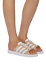 Figure View - Click To Enlarge - ADIDAS - Gazelle Beach Low Top Leather Sandals