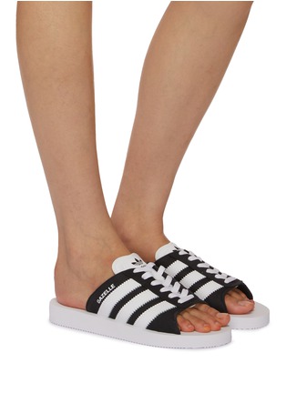 Figure View - Click To Enlarge - ADIDAS - Gazelle Beach Low Top Leather Sandals