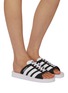 Figure View - Click To Enlarge - ADIDAS - Gazelle Beach Low Top Leather Sandals