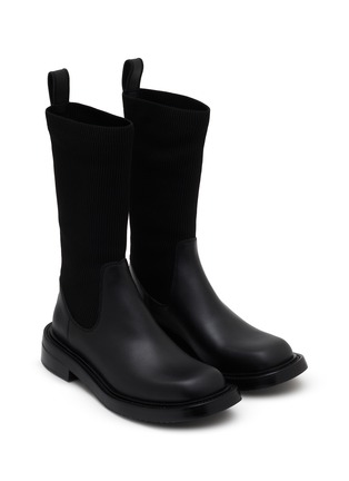 Detail View - Click To Enlarge - ALEXANDERWANG - Detroit Leather Long Sock Boots