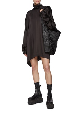 Figure View - Click To Enlarge - RICK OWENS  - Jumbo Tabard Satin Top