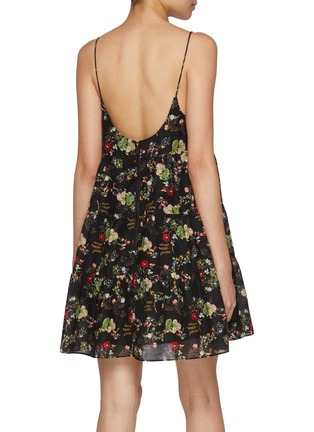 Back View - Click To Enlarge - ALICE & OLIVIA - Collen Spaghetti Strap Cotton Mini Dress