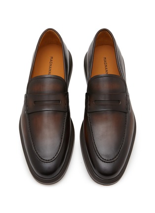 Detail View - Click To Enlarge - MAGNANNI - Leather Platform Penny Loafers