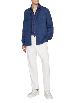 Figure View - Click To Enlarge - ISAIA - Chest Pocket Cashmere Blend Shirt Jacket