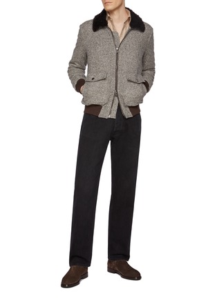 Figure View - Click To Enlarge - ISAIA - Contrast Collar Cashmere Jacket