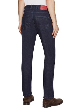 Back View - Click To Enlarge - ISAIA - Dark Wash Cotton Cashmere Blend Jeans