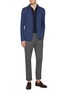 Figure View - Click To Enlarge - ISAIA - Notch Lapel Single Breasted Wool Silk Cashmere Jacket