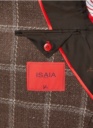 Detail View - Click To Enlarge - ISAIA - Single Breasted Cashmere Wool Silk Linen Blazer