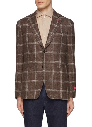 Main View - Click To Enlarge - ISAIA - Single Breasted Cashmere Wool Silk Linen Blazer