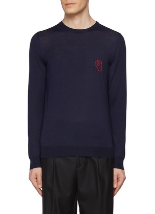 Main View - Click To Enlarge - ISAIA - Stitched Detail Wool Sweater