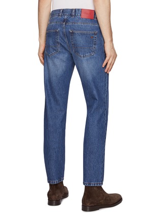 Back View - Click To Enlarge - ISAIA - Light Wash Cotton Jeans