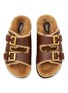 Detail View - Click To Enlarge - CHLOÉ - Nil Leather Shearling Sandals