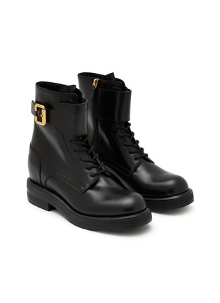 Detail View - Click To Enlarge - CHLOÉ - Coddington Leather Combat Boots