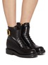 Figure View - Click To Enlarge - CHLOÉ - Coddington Leather Combat Boots