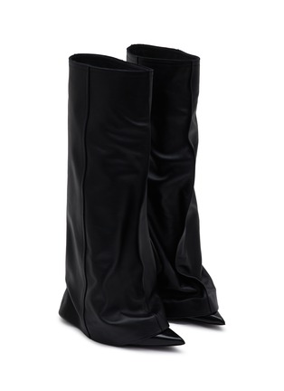 Detail View - Click To Enlarge - SACAI - Pants Medium Leather Boots