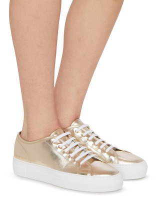 Figure View - Click To Enlarge - COMMON PROJECTS - Tournament Shiny Leather Women's Sneakers