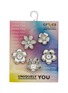 Main View - Click To Enlarge - CROCS - Monochrome Silver Flower Jibbitz Charm — Set of 5