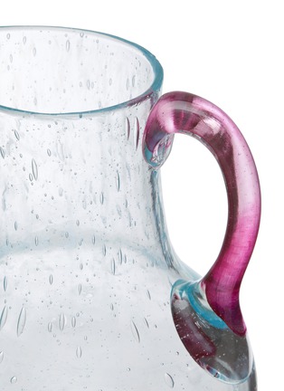 Detail View - Click To Enlarge - LA ROMAINE EDITIONS - The Small Round Bubble Decanter — Blue/Pink