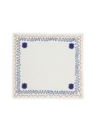 Main View - Click To Enlarge - LA ROMAINE EDITIONS - The Sea Urchin Placemat — Blue/Brown/Purple