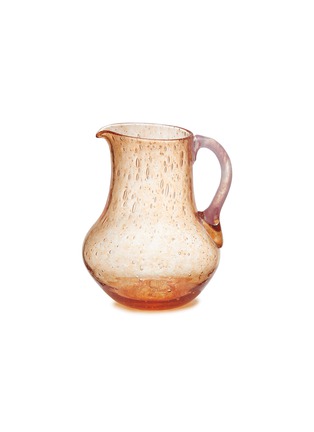 Main View - Click To Enlarge - LA ROMAINE EDITIONS - The Large Round Bubble Decanter — Orange/Pale Pink